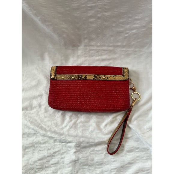 Coach OOAK upstyled Natalie straw wicker clutch - Picture 4 of 16